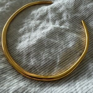 Alexis Bittar Elegant Gold-Tone Choker Necklace